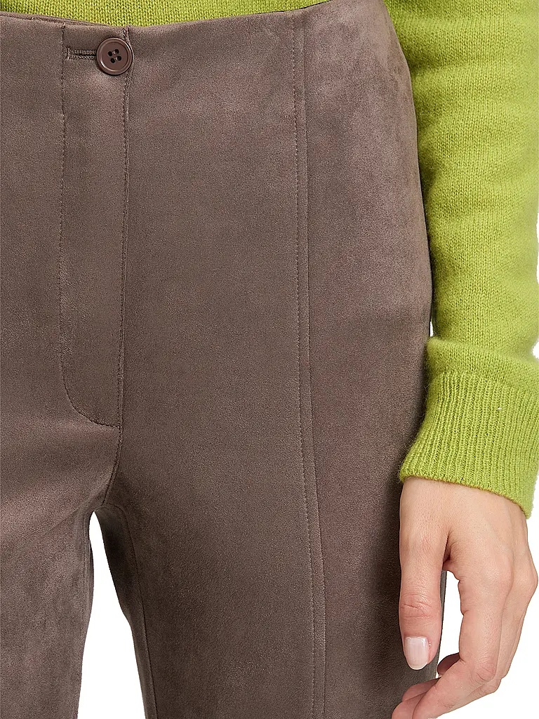 BETTY BARCLAY | Pantalón de imitación de cuero 7/8 Slim Fit | 