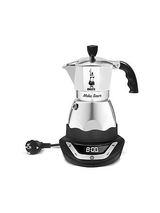 BIALETTI | Cafetera espresso eléctrica EASY TIMER 6 tazas Alu / Negro