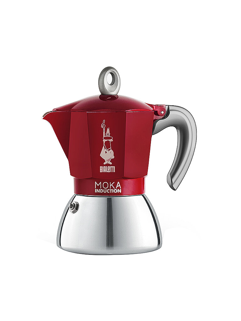 Cafetera espresso Moka Induction 6 tazas Alu/Rojo rojo