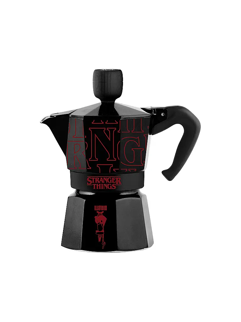 BIALETTI | Cafetera exprés 3 tazas STRANGER THINGS | Negro