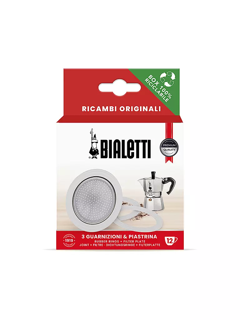 BIALETTI | Juego de repuesto de 12 a 18 tazas para Moka Express | Sin color