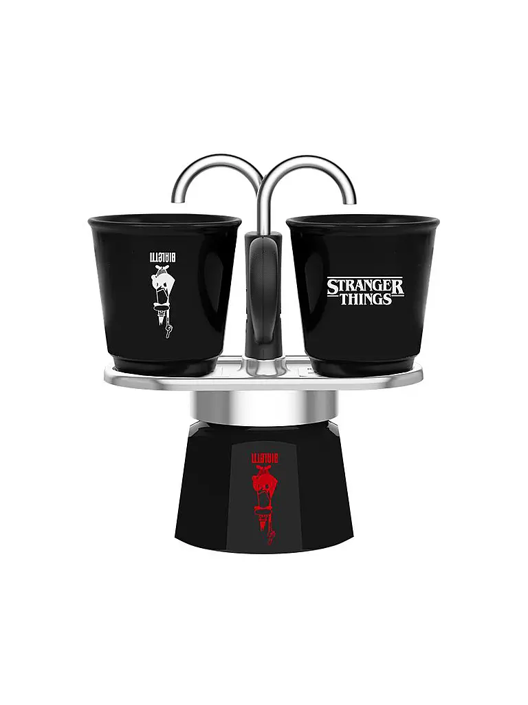 BIALETTI | Mini cafetera exprés para 2 tazas TRANGER THINGS | Negro