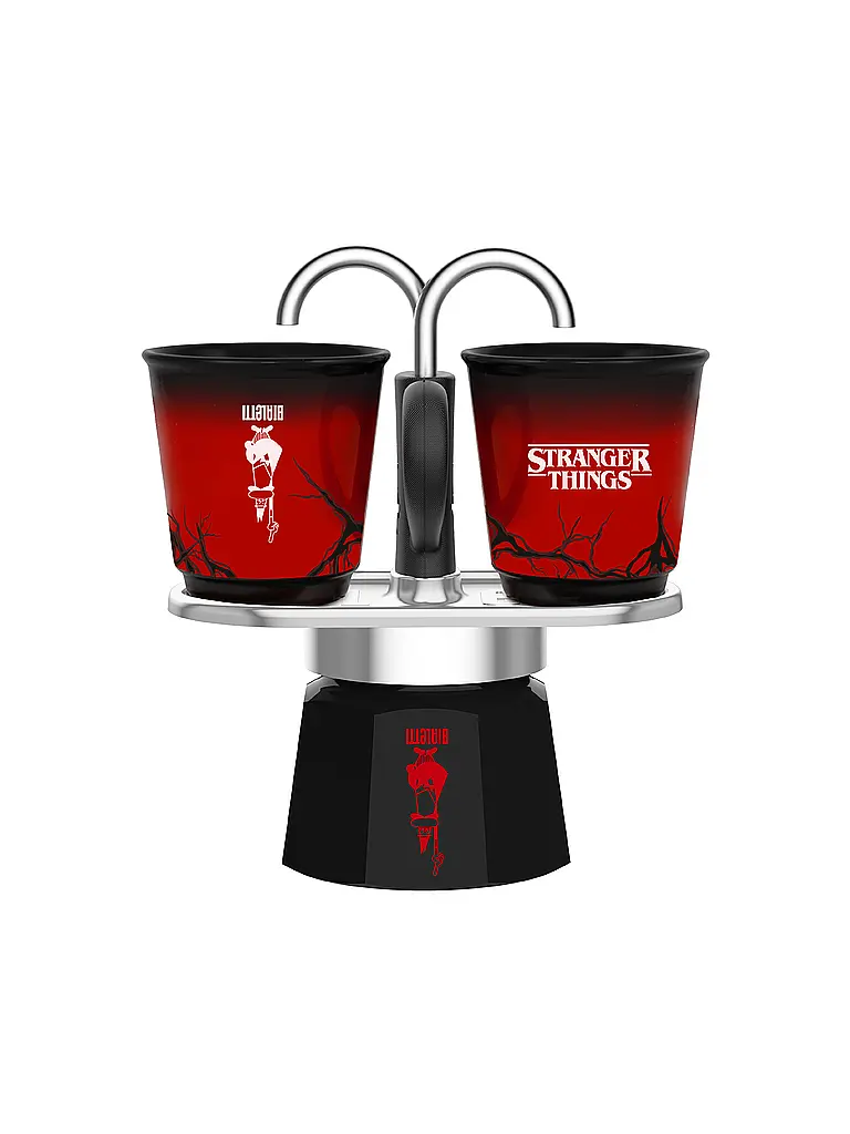 BIALETTI | Mini cafetera exprés para 2 tazas TRANGER THINGS | Negro