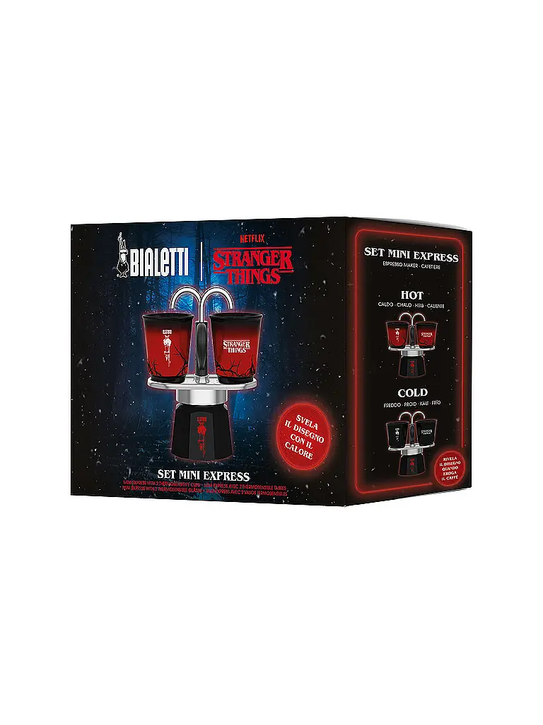 BIALETTI | Mini cafetera exprés para 2 tazas TRANGER THINGS | 