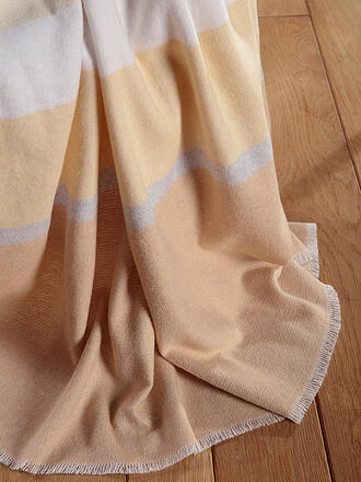 BIEDERLACK | Tagesdecke - Plaid 130x170cm WHITE SANDSATION Sand Stripe