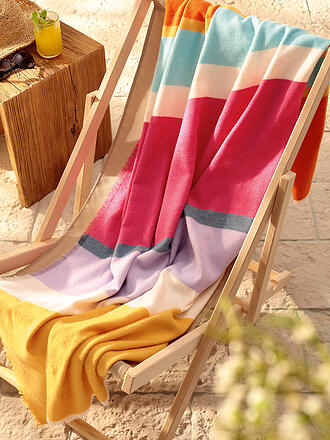 BIEDERLACK | Colcha - Plaid 130x170cm NIZZA STRIPE Naranja