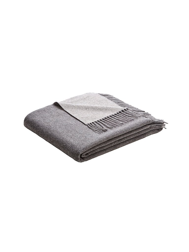 BIEDERLACK Manta de cachemira para el hogar - Plaid 130x170cm gris