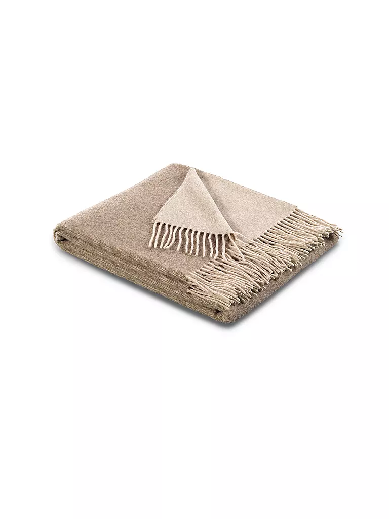 BIEDERLACK | Kaschmir Wohndecke - Plaid 130x170cm | Blanco