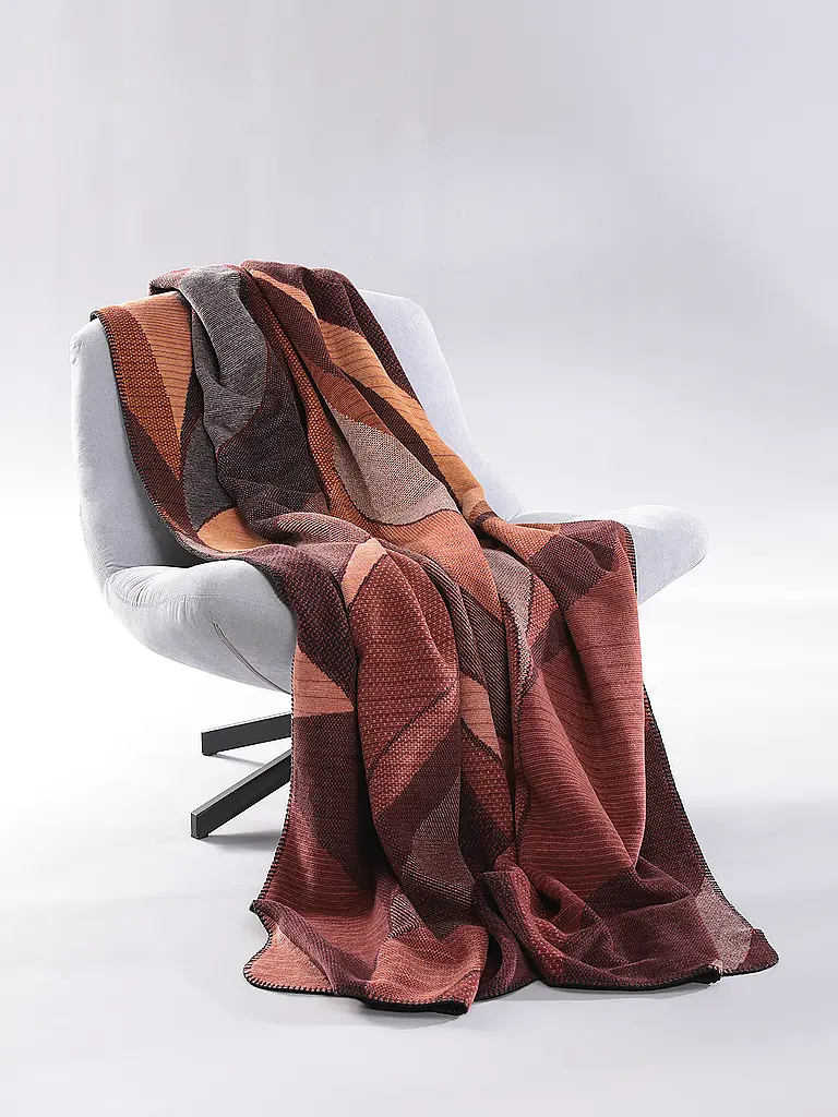 BIEDERLACK | Manta - Plaid 150x200cm RUBY PASSION Autumn Ember | Rojo oscuro