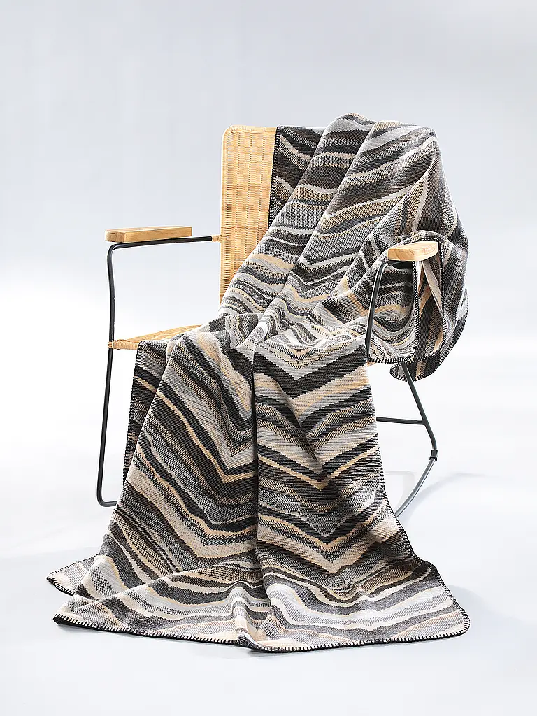BIEDERLACK | Manta - Plaid 150x200cm SIMPLY ELEGANT Wild Lines | Marrón