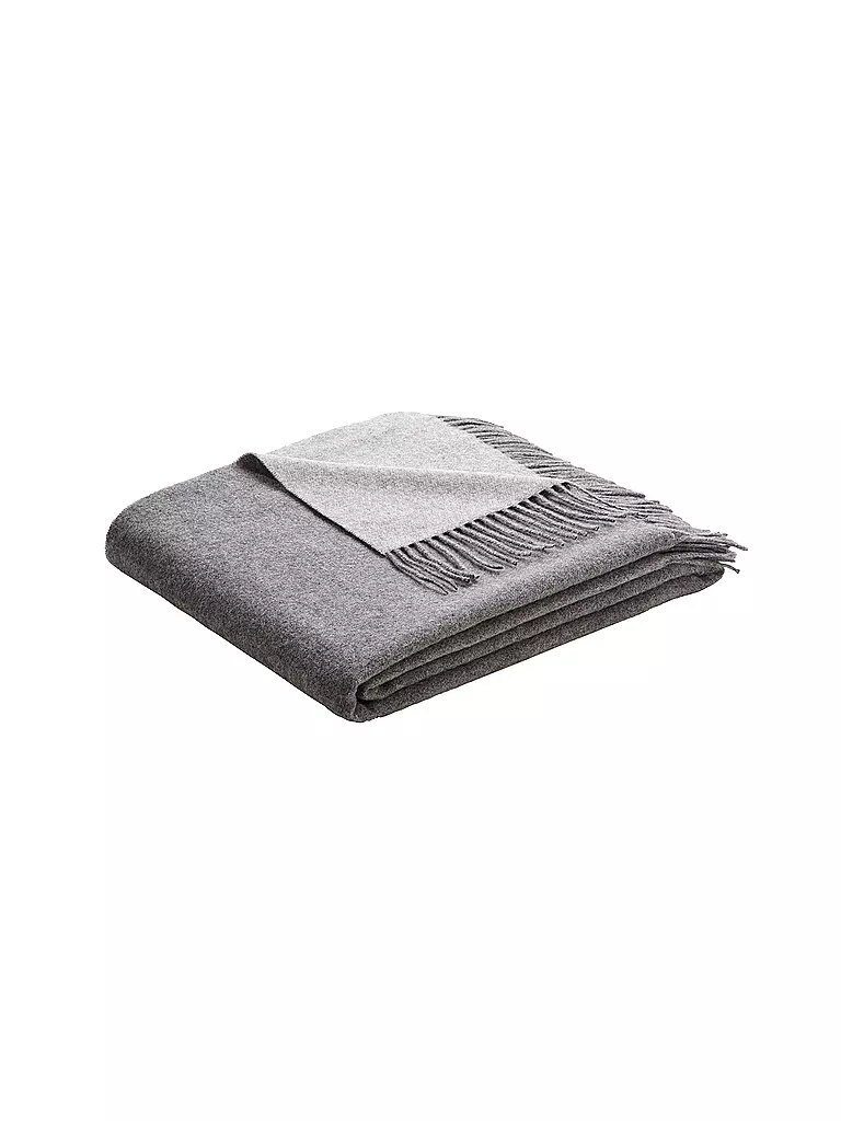 BIEDERLACK | Manta de cachemira para el hogar - Plaid 130x170cm | Gris