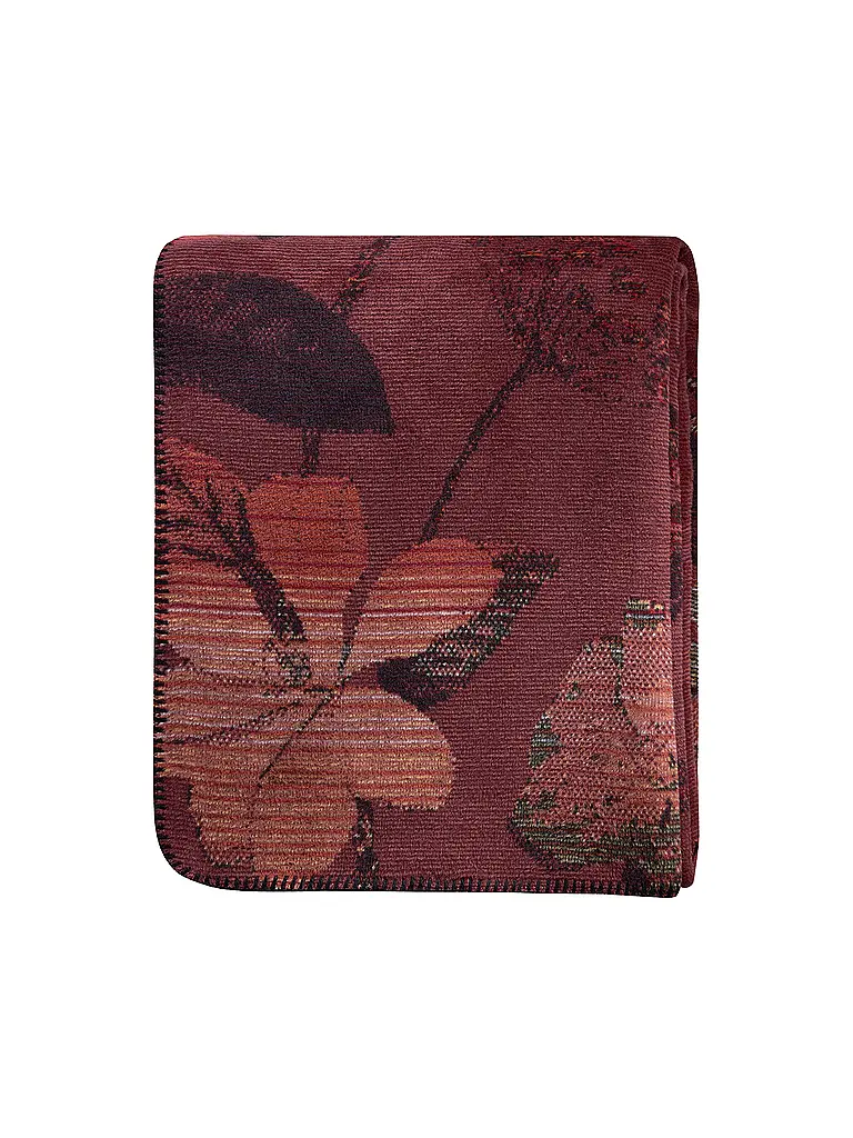 BIEDERLACK | Manta para el hogar - Plaid 150x200cm RUBY PASSION Velvet Bloom | 