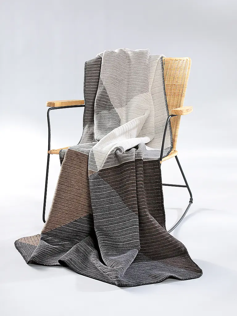 BIEDERLACK | Manta para el hogar - Plaid 150x200cm SIMPLY ELEGANT Feel Graphite | Marrón