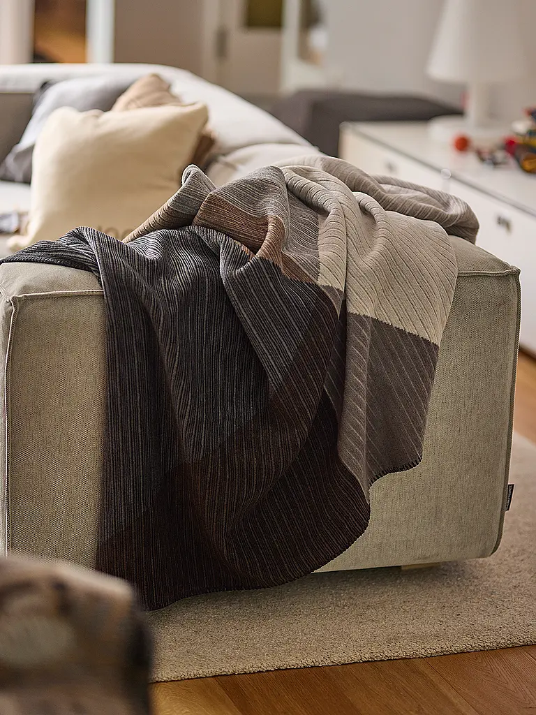 BIEDERLACK | Manta para el hogar - Plaid 150x200cm SIMPLY ELEGANT Feel Graphite | 