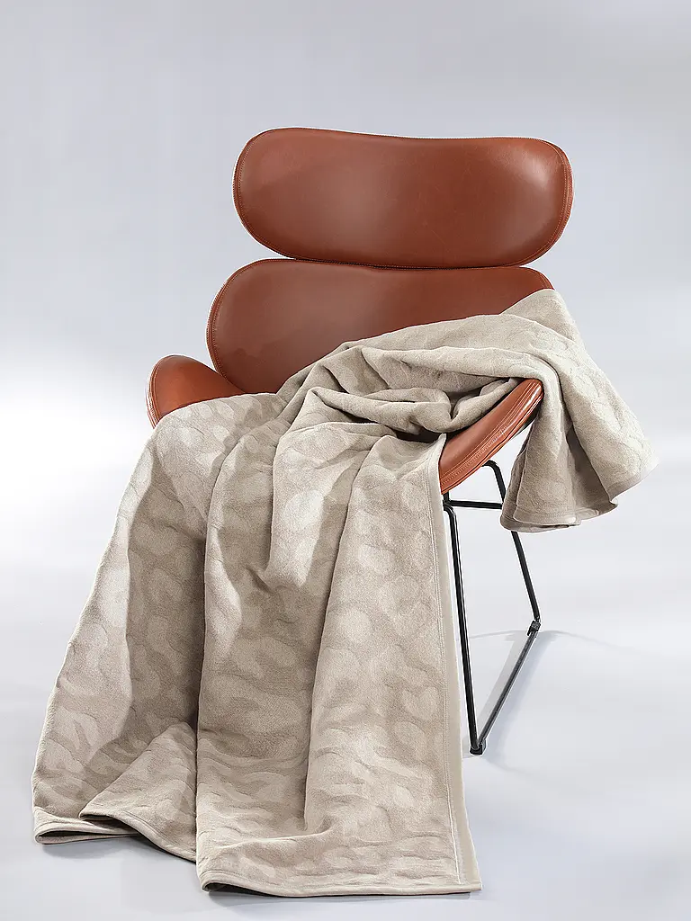 BIEDERLACK | Manta para el hogar - Plaid 150x200cm SIMPLY ELEGANT Feel Leo | Camel