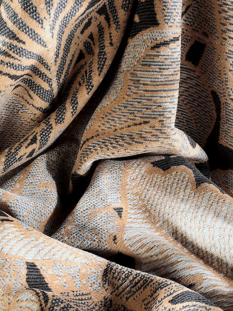 BIEDERLACK | Manta para el hogar - Plaid 150x200cm SIMPLY ELEGANT Leavy Luxe | Marrón claro