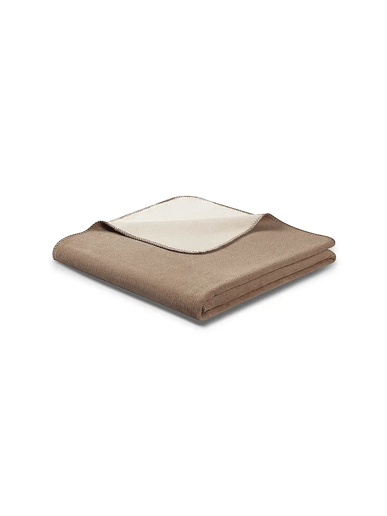 BIEDERLACK | Manta para el hogar - Plaid 150x200cm UNI DOUBLEFACE Palisade Feder | Camel