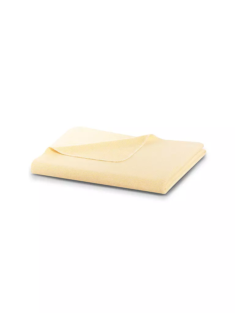 BIEDERLACK | Manta para el hogar Plaid 150x200cm PUNTADA OVERLOCK Amarillo Perla | Amarillo