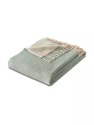BIEDERLACK | Plaid de cachemira 130x170cm Burdeos Parfait | Verde claro