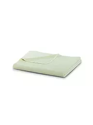 BIEDERLACK | Manta para el hogar Plaid 150x200cm PUNTADA OVERLOCK Amarillo Perla | Verde claro