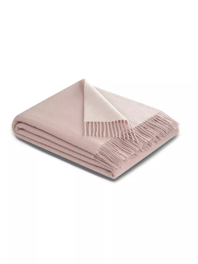 BIEDERLACK | Manta Plaid CASHMERE 130x170cm Rosa / Crudo | Rosa