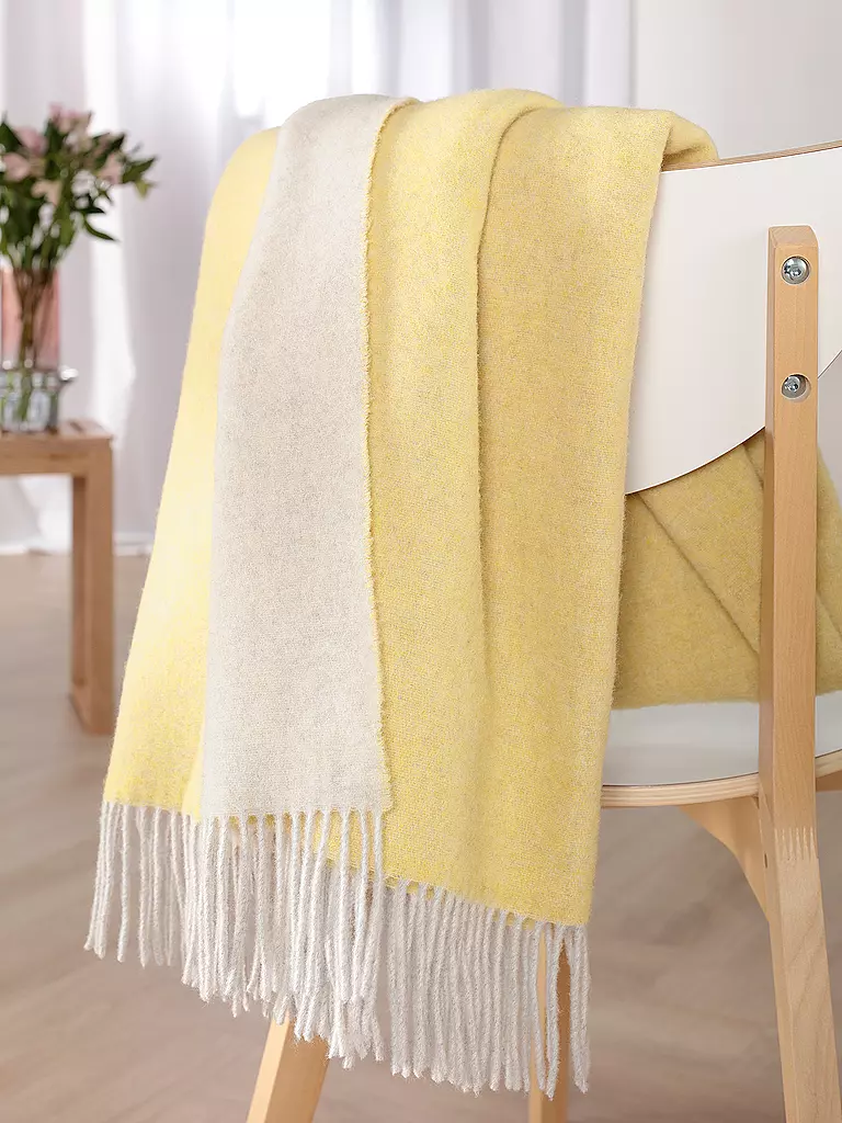 BIEDERLACK | Tagesdecke - Plaid 130x170cm Amarillo Crema | Amarillo