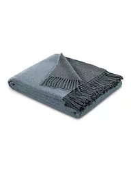 BIEDERLACK | Plaid de cachemira 130x170cm Burdeos Parfait | Azul oscuro
