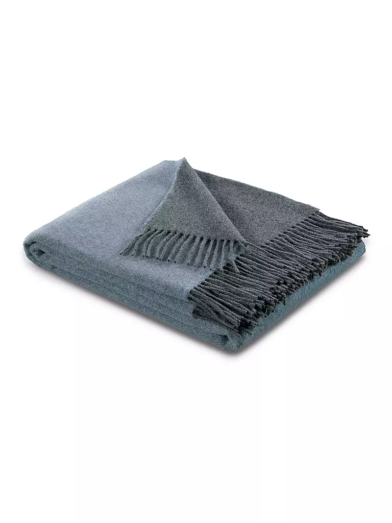 BIEDERLACK | Tagesdecke - Plaid 130x170cm Azul Gris | Azul oscuro