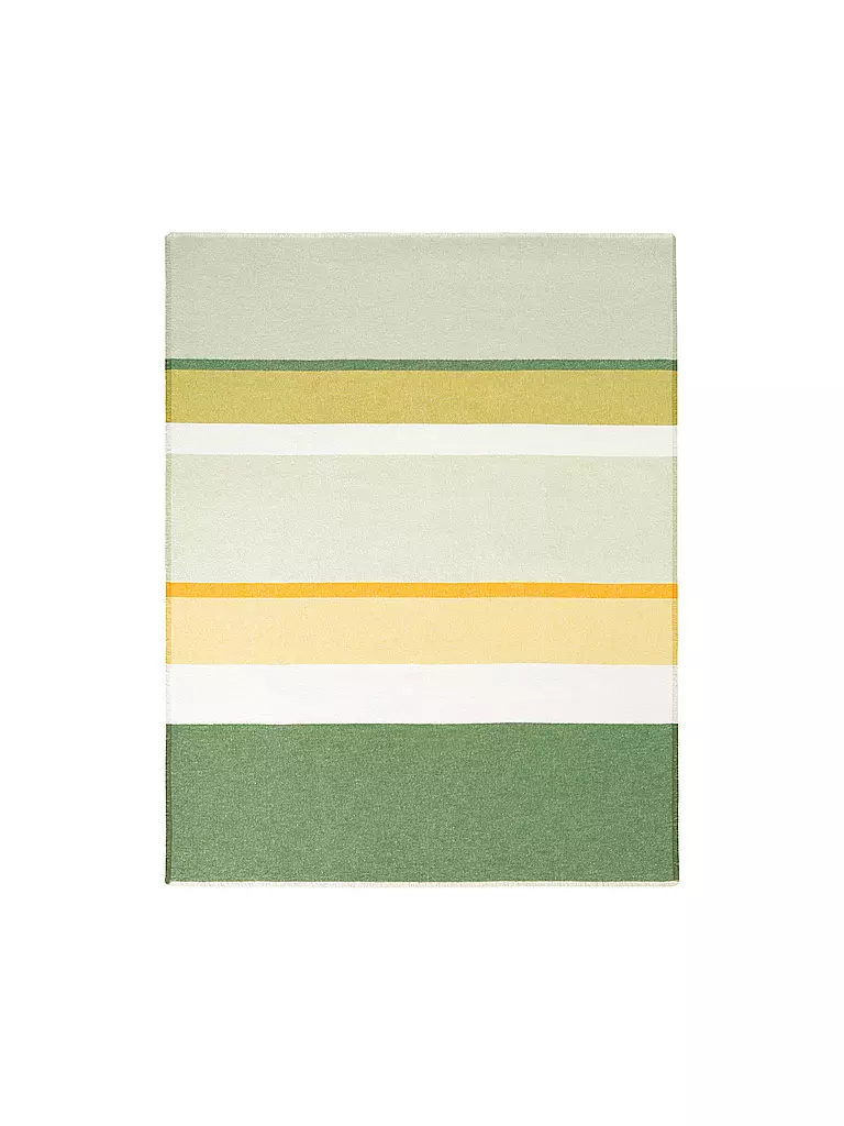 BIEDERLACK | Tagesdecke - Plaid 130x170cm EVERGREEN Ever Stripe | Verde claro