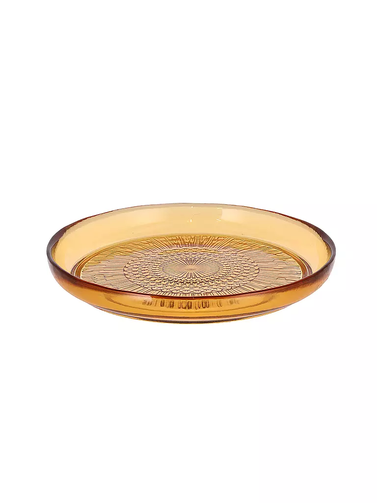 BITZ | Plato de vidrio KUSINTHA 18cm Ámbar | Naranja