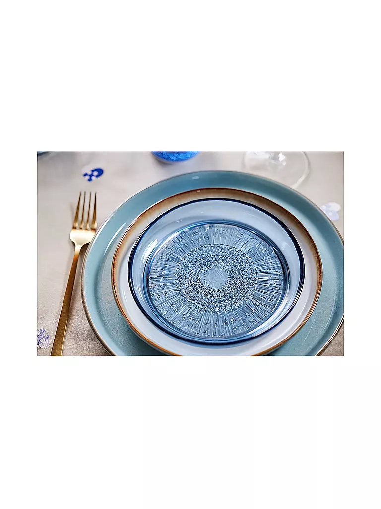 BITZ | Plato de vidrio KUSINTHA 18cm Azul | Azul