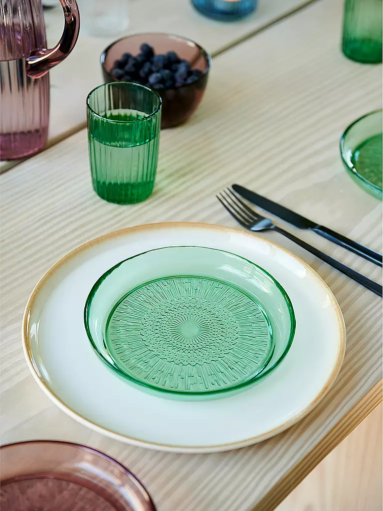 BITZ | Plato de vidrio KUSINTHA 18cm Verde | 