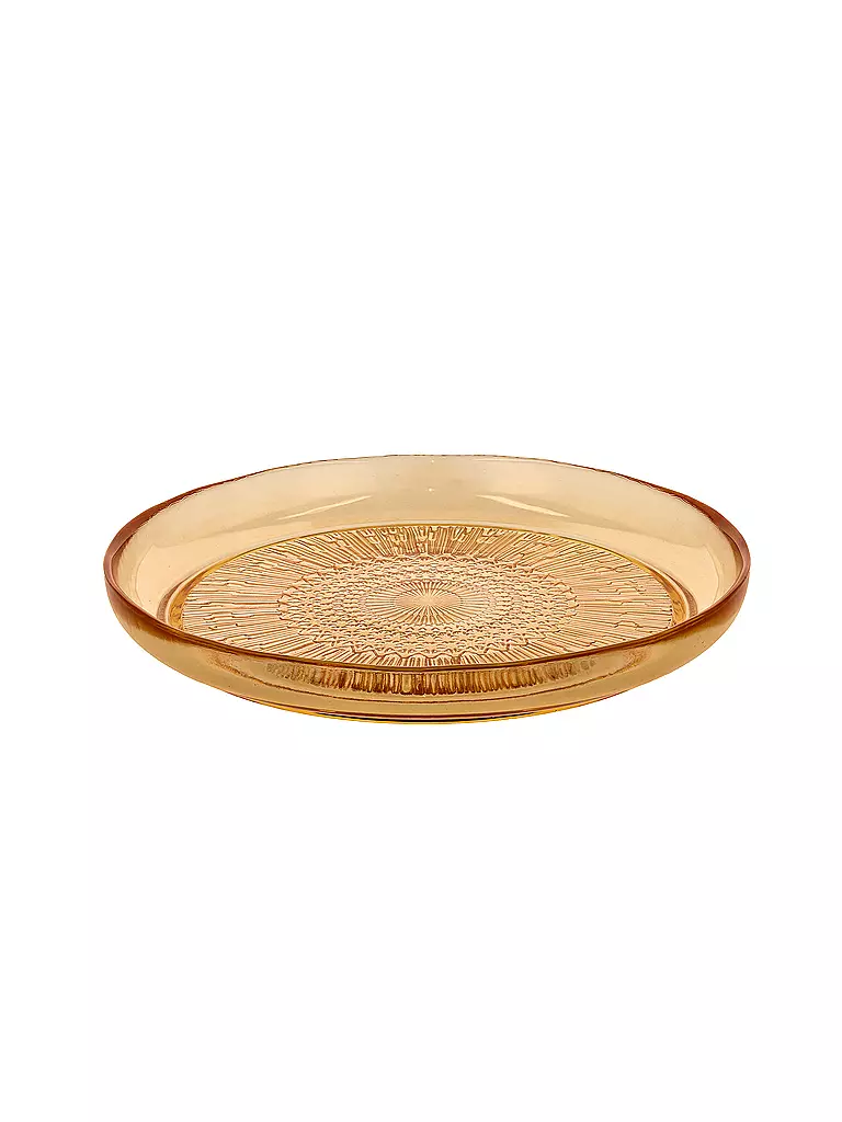 BITZ | Plato de vidrio KUSINTHA 25cm Ámbar | Naranja