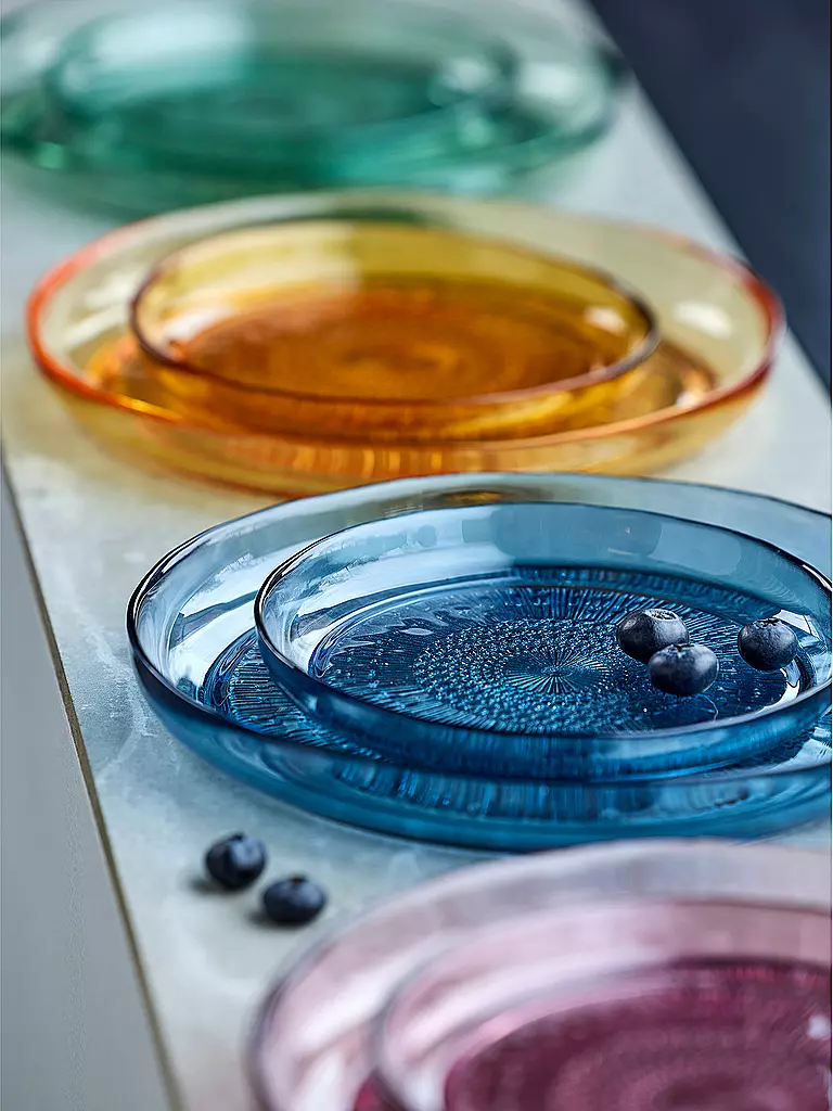 BITZ | Plato de vidrio KUSINTHA 25cm Azul | 