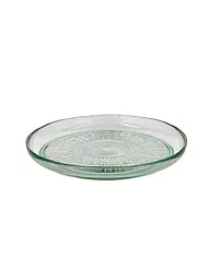 BITZ | Plato de vidrio KUSINTHA 25cm Ámbar | Verde claro