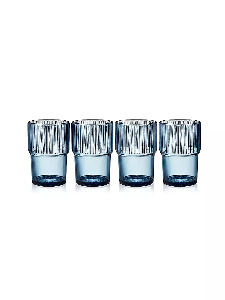 BITZ | Vaso de agua KUSINTHA, juego de 4, 380 ml, azul | blau