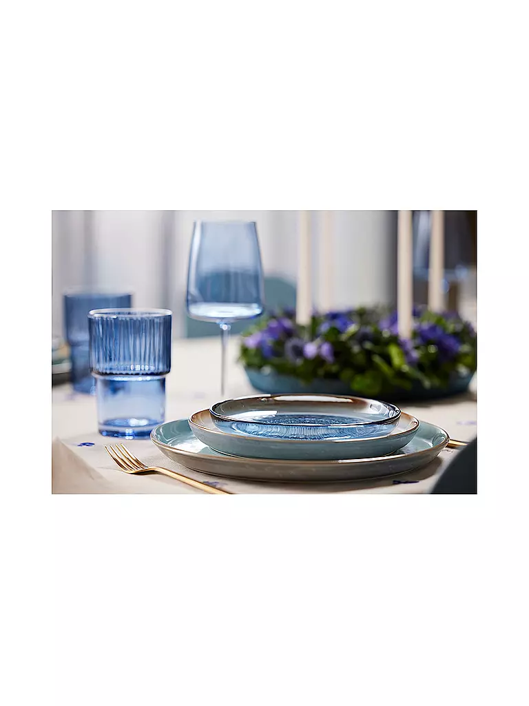 BITZ | Vaso de agua KUSINTHA, juego de 4, 380 ml, azul | 