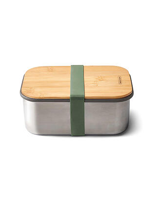 BLACK+BLUM | Fiambrera - Lunchbox grande 19x13,5cm Oliva/Acero inoxidable