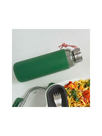 BLACK+BLUM | Botella de agua de vidrio 0,6l Oliva/Vidrio