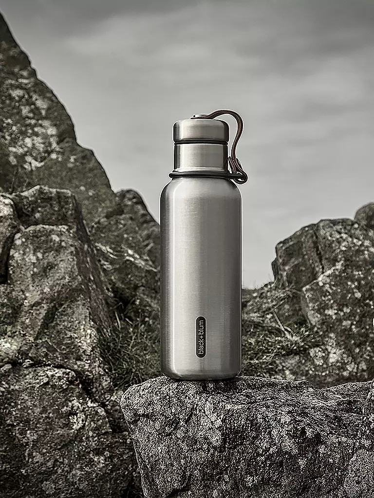 BLACK+BLUM | Botella isotérmica de 0,5 l negra/acero inoxidable |