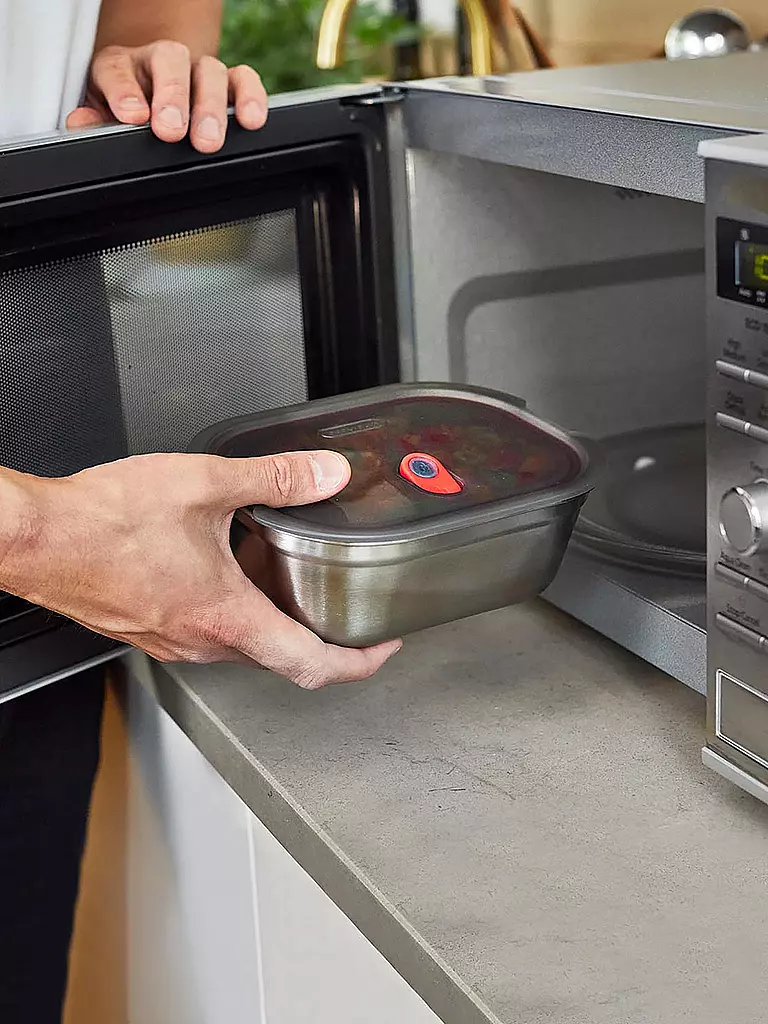 BLACK+BLUM | Caja multifunción de acero inoxidable de 1,2 l | Plata