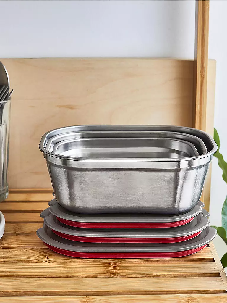 BLACK+BLUM | Caja multifunción de acero inoxidable de 1,2 l | Plata
