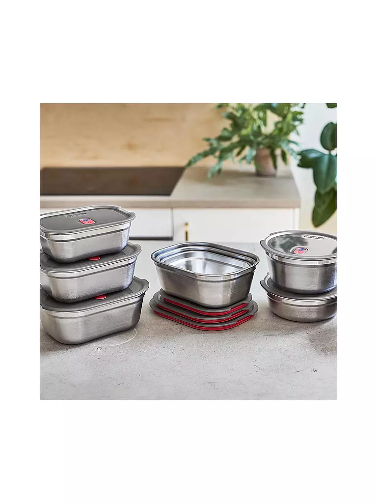 BLACK+BLUM | Caja multifunción de acero inoxidable de 1,2 l | Plata