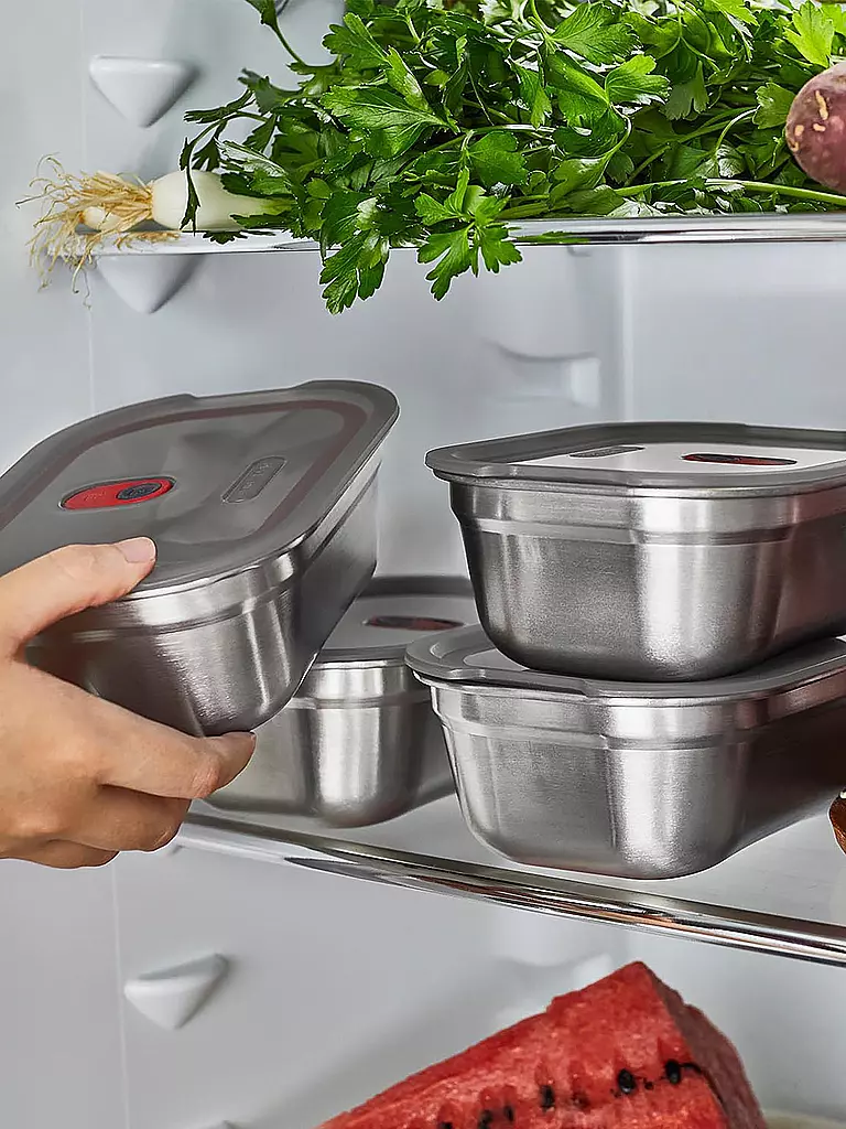 BLACK+BLUM | Caja multifunción de acero inoxidable de 1,2 l | Plata