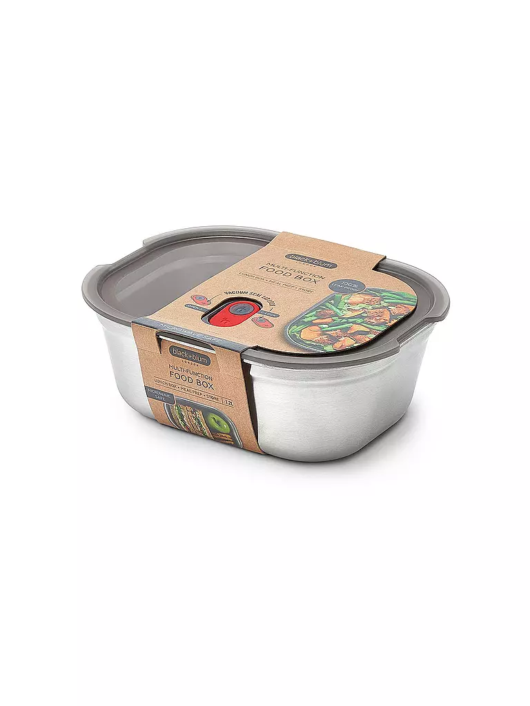BLACK+BLUM | Caja multifunción de acero inoxidable de 1,2 l | Plata