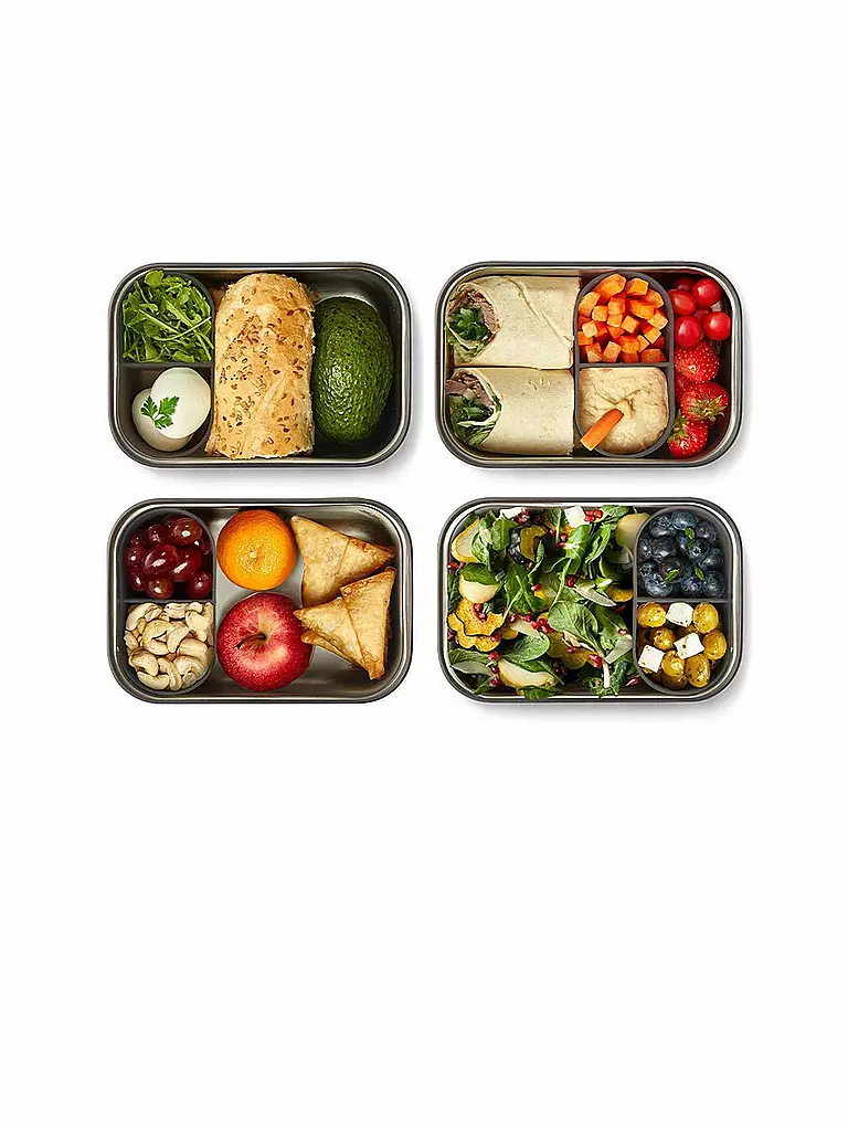 BLACK+BLUM | Fiambrera - Lunchbox grande 19x13,5cm Océano/Acero inoxidable | 
