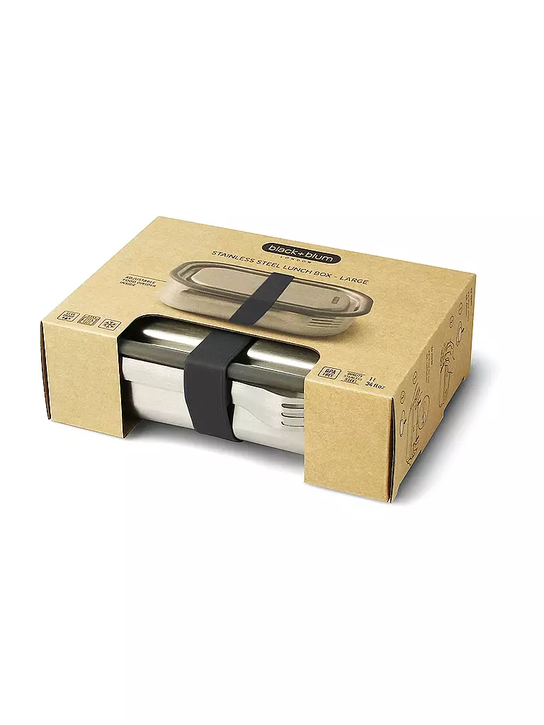 BLACK+BLUM | Fiambrera Grande 1l Negro/Acero inoxidable |