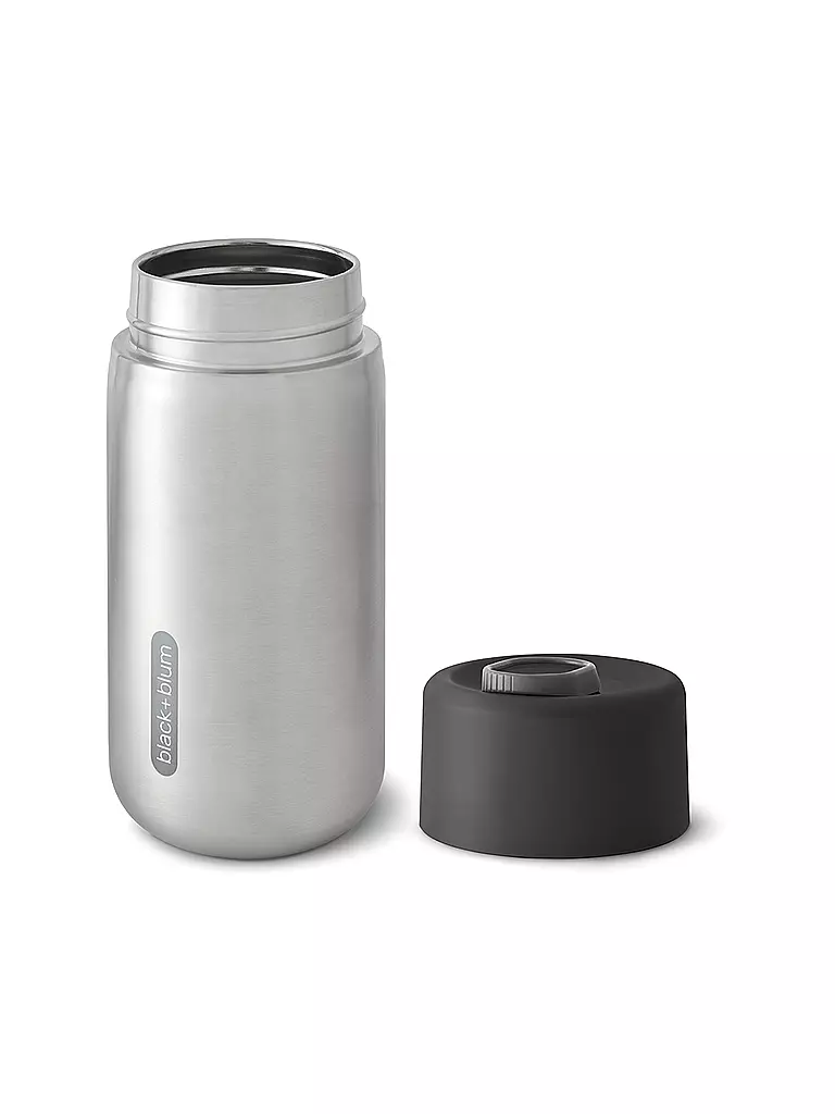 BLACK+BLUM | Termo - Vaso de acero inoxidable para llevar 340ml Negro/Acero inoxidable | Negro