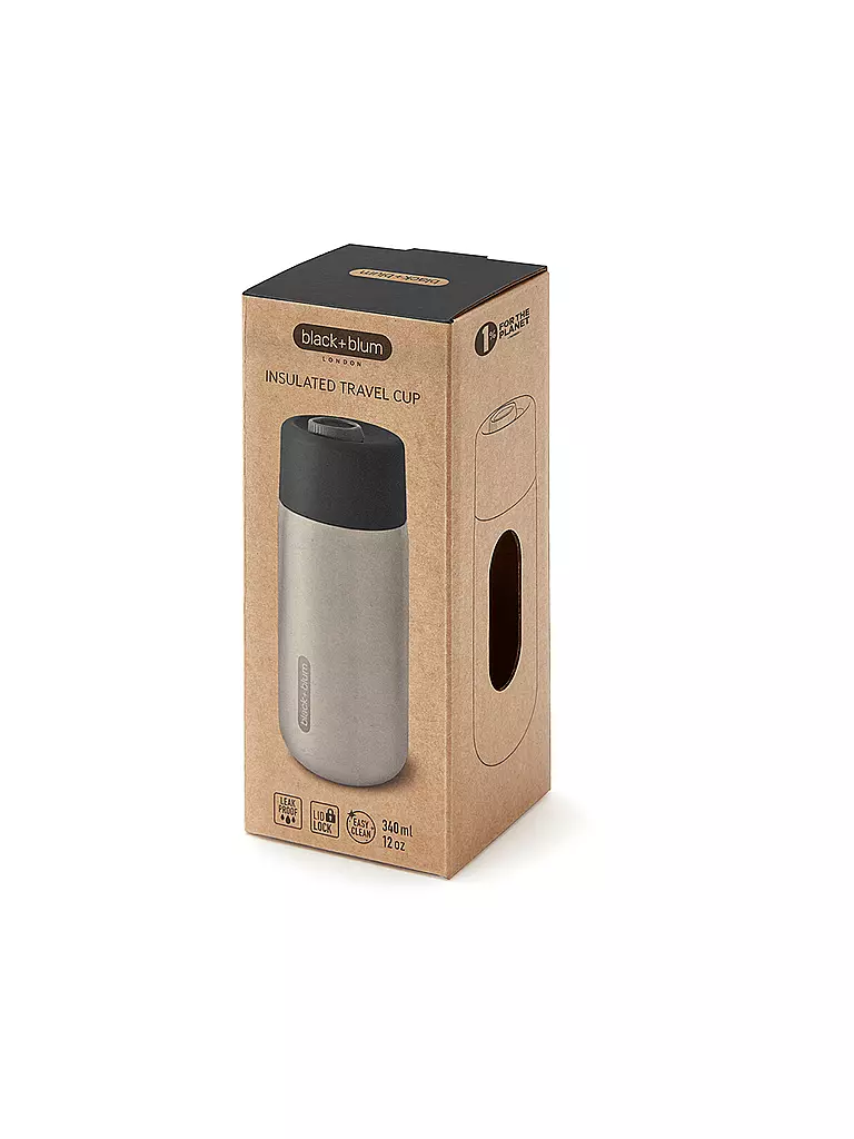 BLACK+BLUM | Termo - Vaso de acero inoxidable para llevar 340ml Negro/Acero inoxidable | Negro