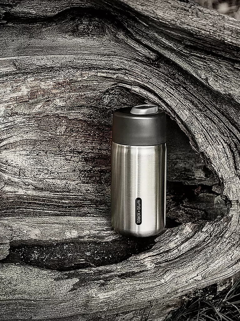 BLACK+BLUM | Termo - Vaso de acero inoxidable para llevar 340ml Negro/Acero inoxidable | Negro